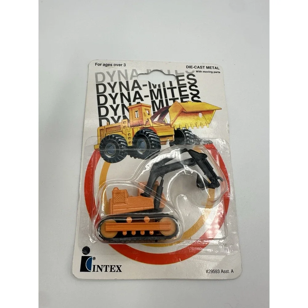 Dyna-Mites Full Track Excavator Die-Cast Metal Scale Model W/ Moving Parts 1991